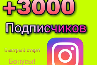 +3000 Подписчиков