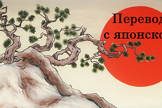 Перевод с японского языка. Тексты любой тематики