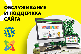 Обслуживание и техническая поддержка сайта на WordPress и Joomla