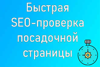 Срочный SEO аудит любой посадочной страницы сайта