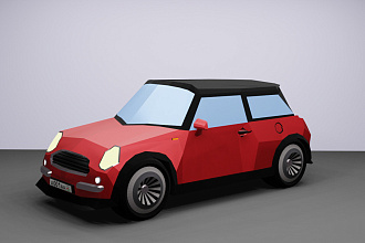 Создам low poly 3d модель транспорта + визуализация