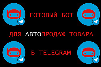 Готовый Telegram бот по автопродажам вашего товара