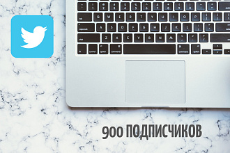 900 подписчиков Twitter