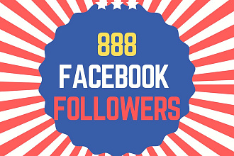 888 фолловеров на ваш профиль FaceBook