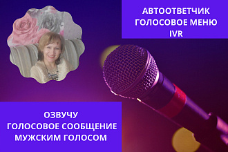 Озвучка автоответчика мужским голосом