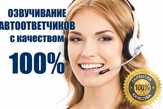 Диктор. Озвучу Автоответчик, IVR,Приветствие. Женский голос