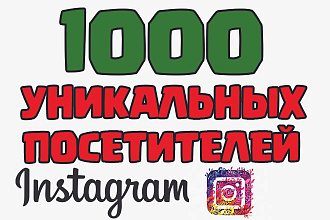 1000 Уникальных посетителей с плюсом на профиль в Instagram