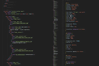 Верстка сайта из PSD-макета на html+css+scss. Адаптивно, красиво