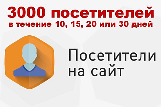 Посетители на сайт в течение 10, 15, 20 или 30 дней