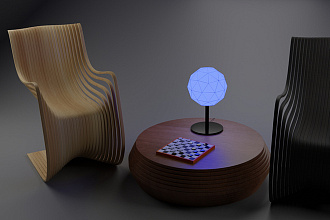 Создание 3D модели + текстурирование + визуализация 2 ракурсов