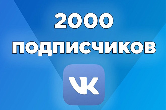 2000 подписчиков в VK паблик или страница