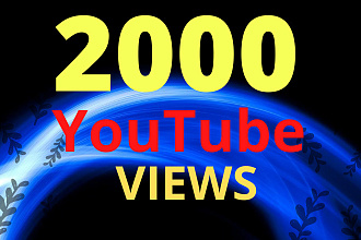 2000 качественных просмотров на Ютубе