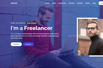 Резюме - Отзывчивый Личный Портфолио - Шаблон CV HTML5
