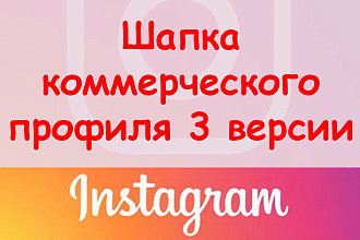 Шапка коммерческого профиля в Инстаграм - сделаю 3 проекта + бонус