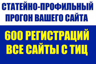 Статейно-профильный прогон Вашего сайта