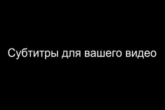 Субтитры для видео до 30 минут