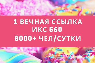 Жирная Вечная ссылка на моём сайте ИКС 560, трафик 8 000+ в сутки