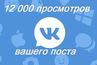 12000 просмотров вашего поста вконтакте