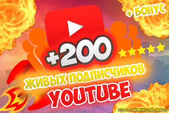 200 живых качественных подписчиков на Ваш YouTube канал