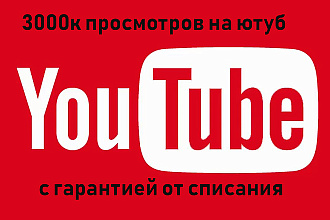 3000 Просмотров на ютубе с удержанием