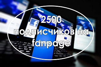 2500 подписчиков на fanpage страницу в Facebook, меньше 5% отписок