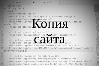 Скопирую одностраничный сайт