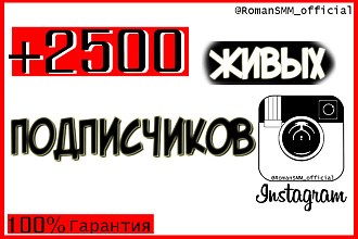 2500 подписчиков в Instagram с гарантией