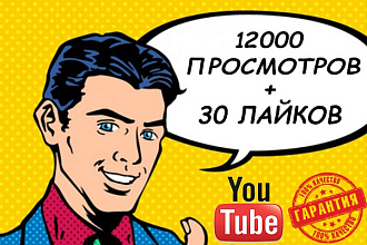 12000 просмотров и 30 лайков на Youtube. Лучшая цена на рынке