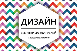 Дизайн визитки одно- или двухсторонней