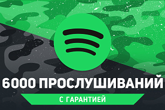 6000 премиум прослушиваний трека Spotify. Гарантия
