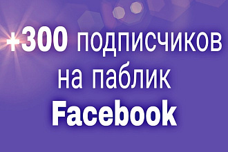 +300 подписчиков в паблике на Facebook