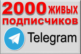 2000 подписчиков на канал или группу Телеграм. Живые исполнители