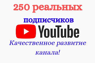 250 реальных подписчиков на Youtube канал