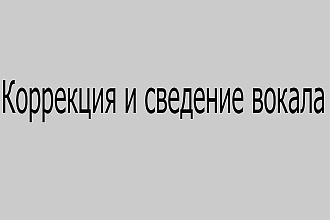 Коррекция и сведение вокала