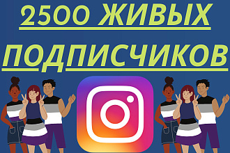 2500 живых подписчиков Безопасность 100%