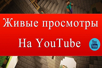 +2500 живых просмотров с удержанием на YouTube+ Бонус