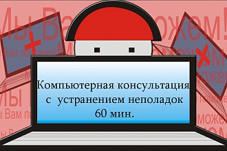 Компьютерная консультация с устранением неполадок за 60 мин