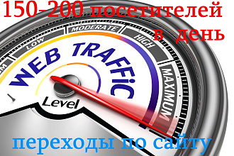 Качественный трафик 150 - 200 посетителей с переходами на сайте 30 дн
