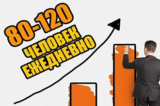 80-120 посетителей на сайт ежедневно в течение месяца