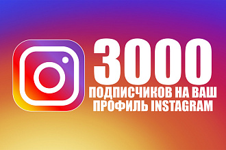 3000 подписчиков на Ваш профиль в Instagram