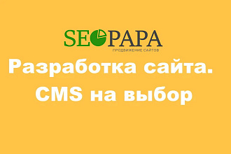 Разработка сайта. CMS на выбор