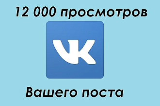 12000 просмотров под вашим постом вконтатке