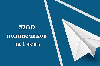 3200 подписчиков Telegram в канал или чат за 1 день, Ру логины+фото