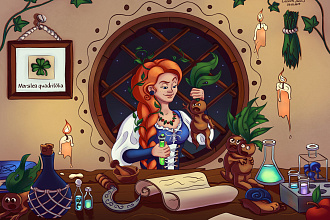 Иллюстрация для книги, открытки, игрового фона