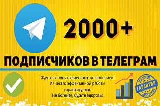 2000 подписчиков в Телеграм канал