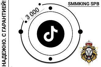 3 000 подписчиков TikTok + бонус 1 000 лайков Гарантия пожизненно