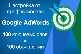 Настройка Google Adwords - 100 объявлений