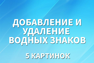 Добавление И удаление водных знаков. 5 файлов