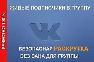Подписчики в группу ВК. Продвижение в соц сети