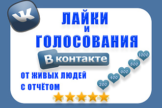 Лайки ВКонтакте, 180 шт за 500 рублей, Реальные люди